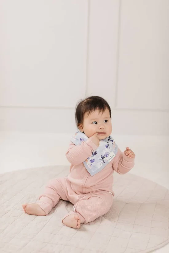 Waffle Footie Romper - Rose Smoke - Image 5