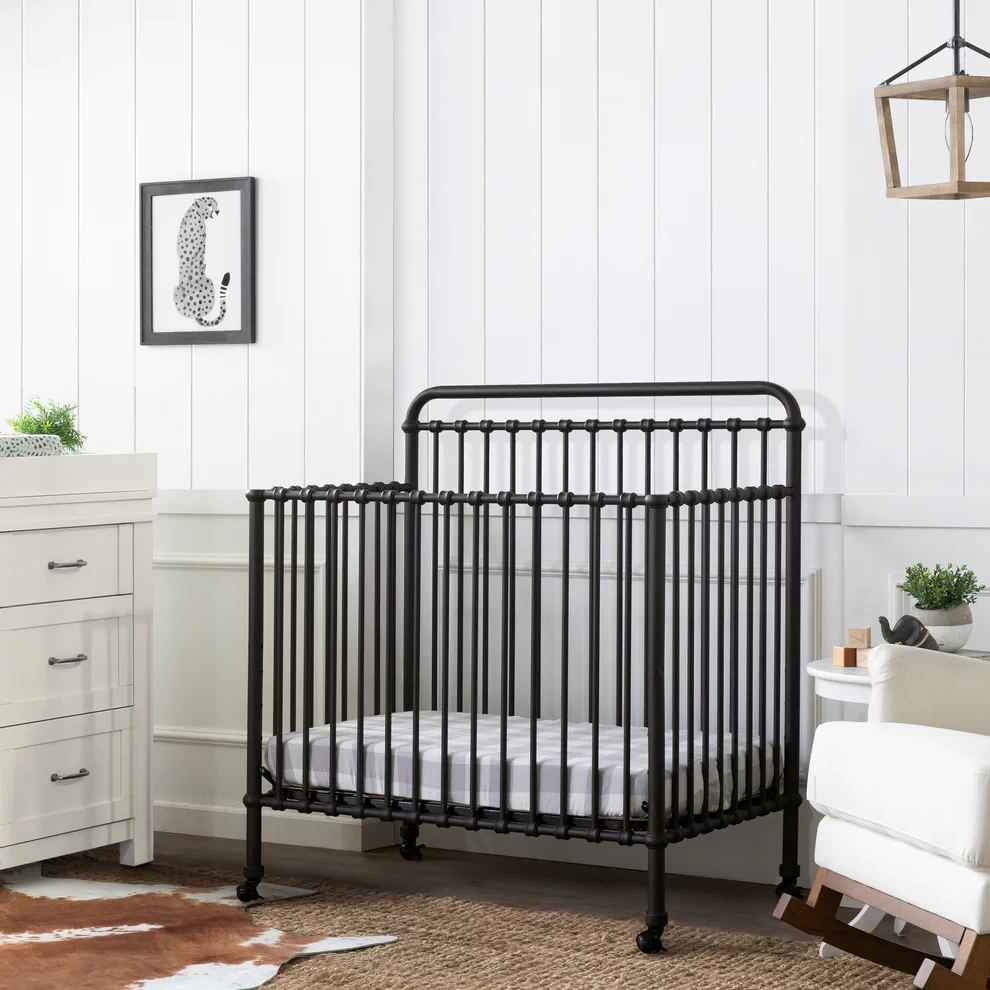 MDB Winston 4-in-1 Convertible Mini Crib - Vintage Iron - Image 5