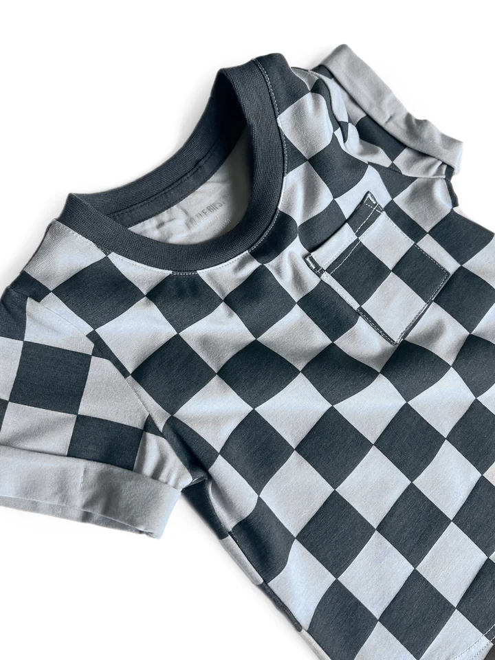LB Pocket Tee - Pewter Check - Image 3