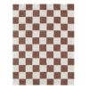 WASHABLE RUG KITCHEN TILES - TOFFEE