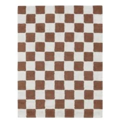 WASHABLE RUG KITCHEN TILES - TOFFEE