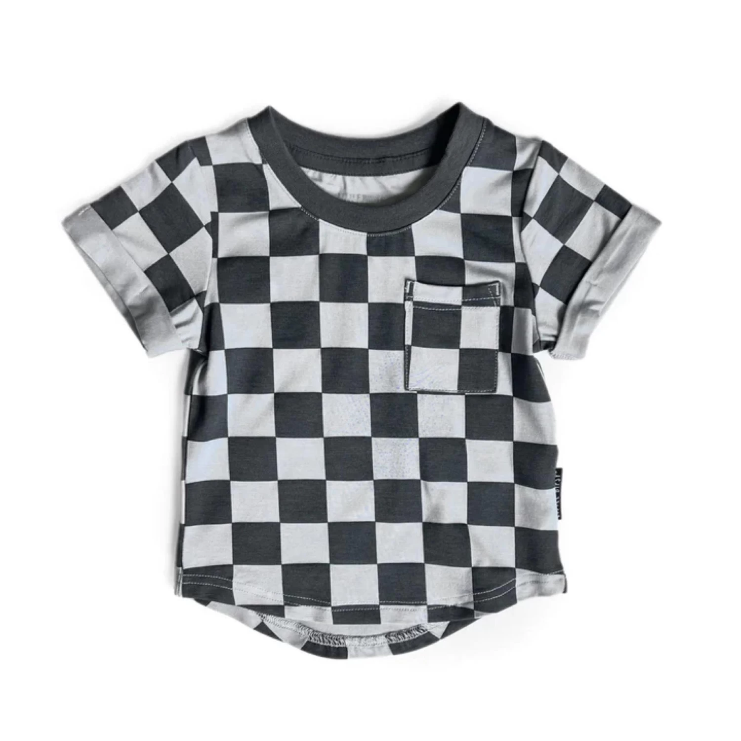 LB Pocket Tee - Pewter Check