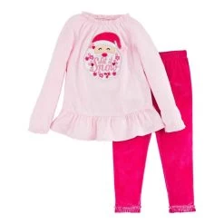Pink Santa Tunic & Legging Set
