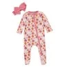 Pink Ribbed Pumpkin Sleeper & Headband Set