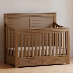 Wesley Farmhouse 4-in-1 Convertible Storage Crib - Stablewood