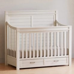 Wesley Farmhouse 4-in-1 Convertible Storage Crib - Heirloom White