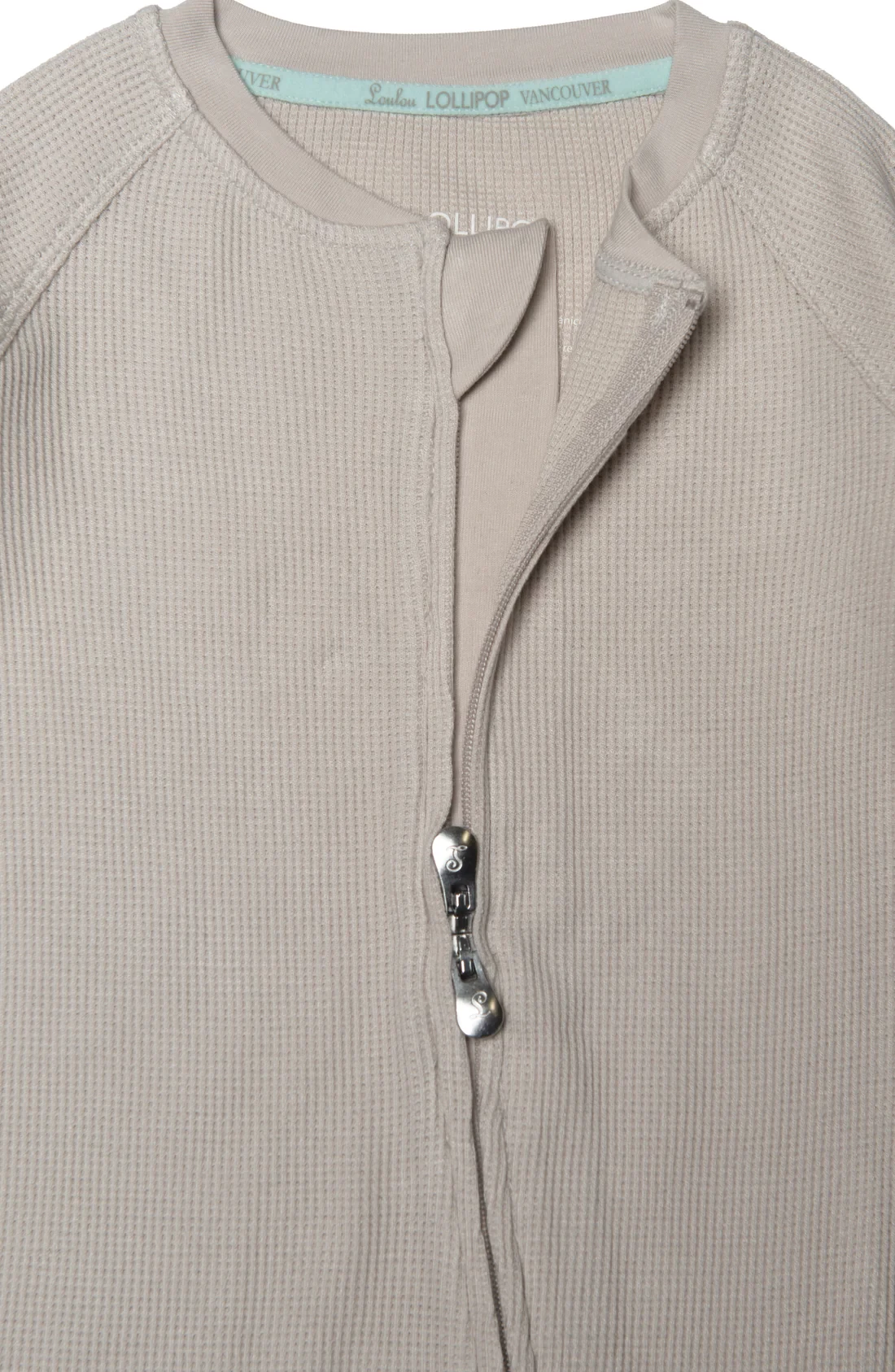 Waffle Footie Romper - Silver Birch - Image 3