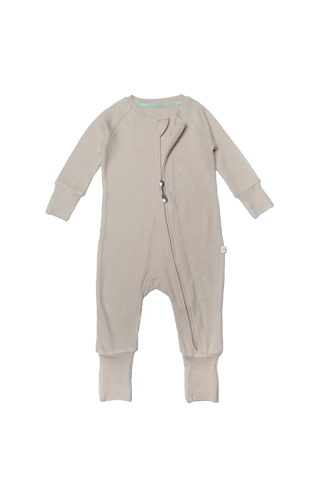 Waffle Footie Romper - Silver Birch - Image 2