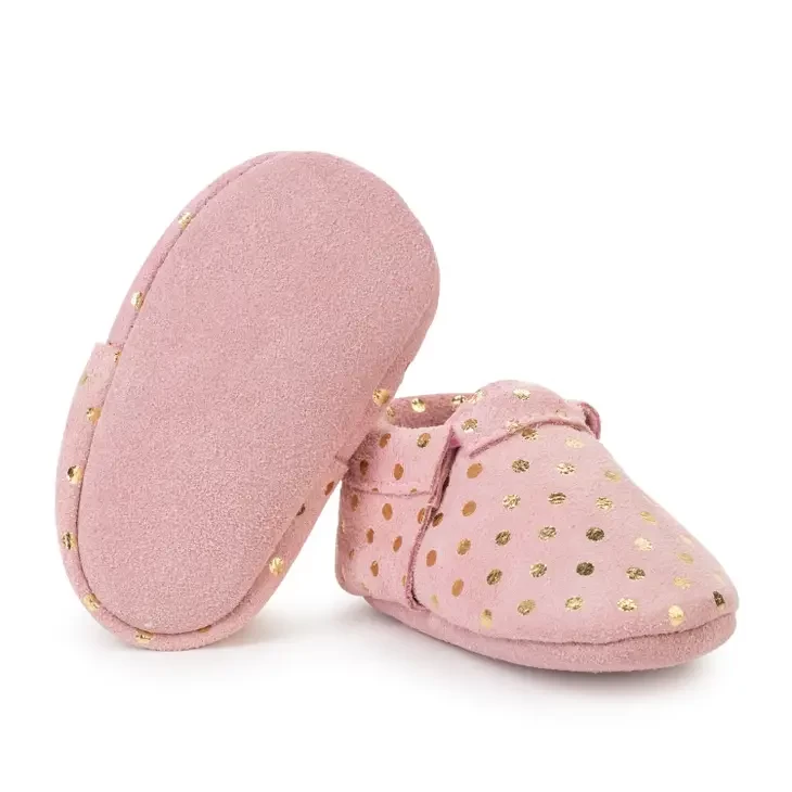 Confetti Fringeless Leather Baby Shoes - Image 3