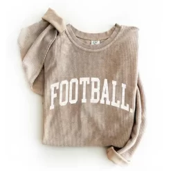 Football Thermal Vintage Pullover - Latte