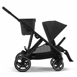 Cybex Gazelle S 2 Single-to-Double Stroller - Black Frame / Moon Black