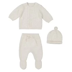 Mayoral Leg Warmer & Hat Set - Milk