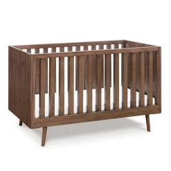 Nifty Timber Cot In Walnut