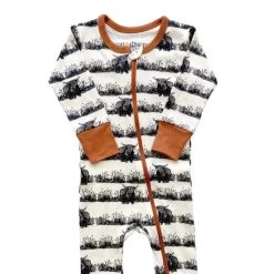 Western Highland Cow Organic Baby Zippy Romper
