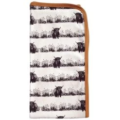 Western Highland Cow Organic Baby Swaddling Blanket