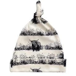 Western Highland Cow Organic Baby Beanie Hat