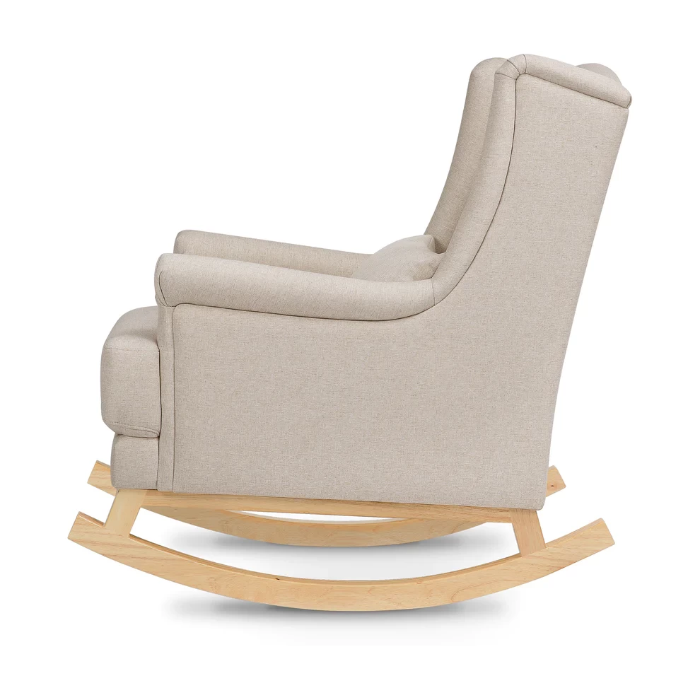 Miranda Wingback Rocker In Eco-Performance Fabric - Performance Beach Eco-Weave With Light Legs - Image 2