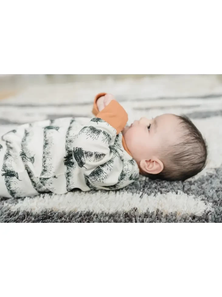 Western Highland Cow Organic Baby Playsuit Romper - Image 2