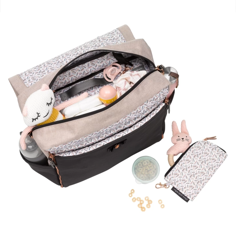 BOXY BACKPACK IN SAND/BLACK - Image 3