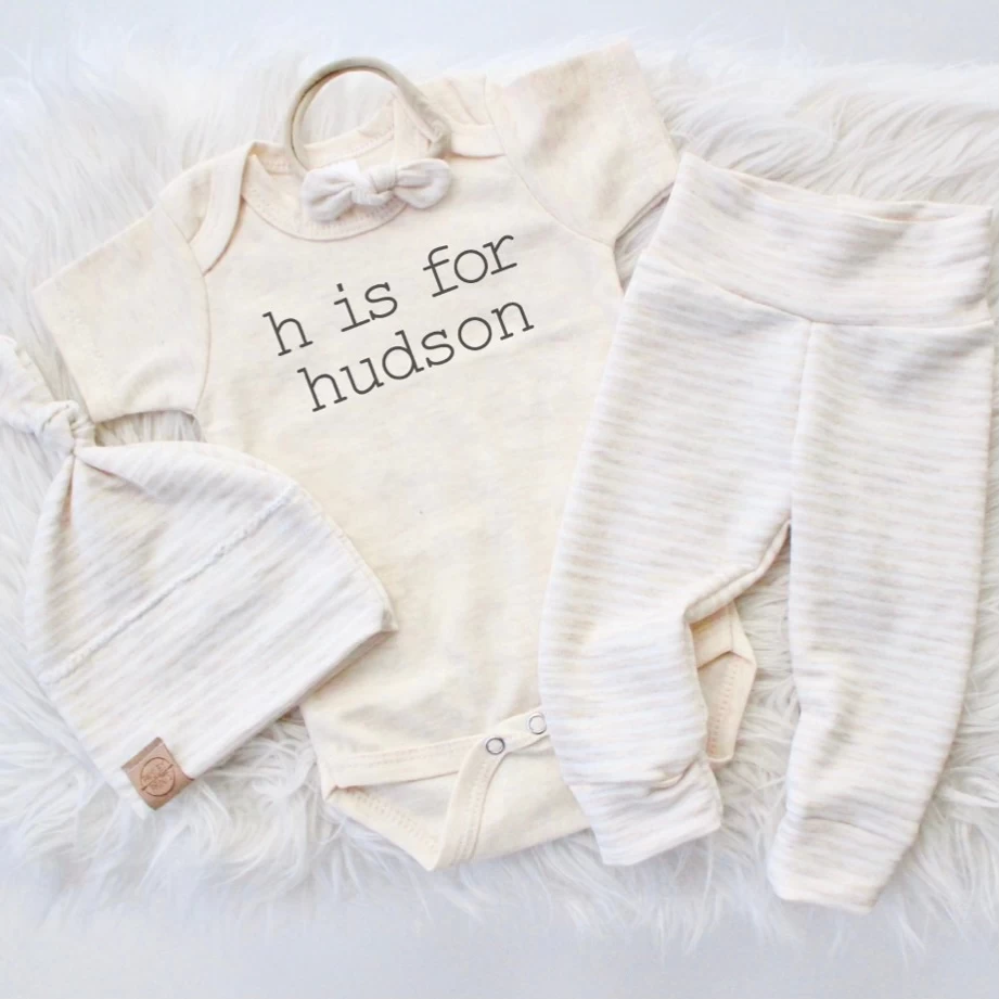 B Is For Baby Onesie - Oatmeal - Image 3