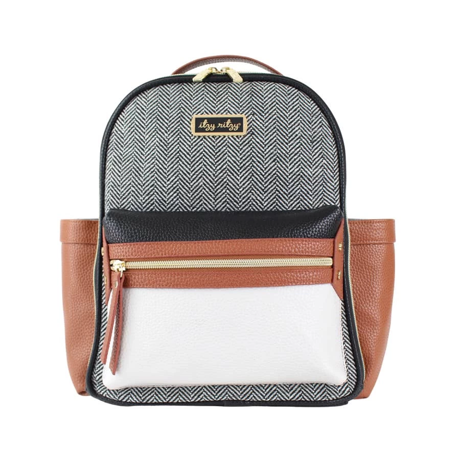 Mini Diaper Bag - Coffee & Cream