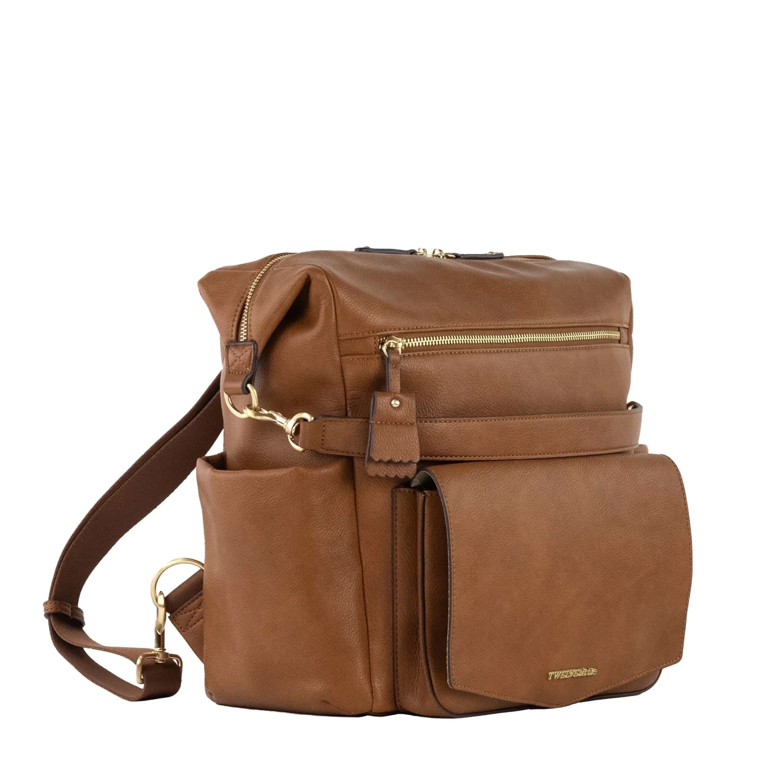 TwelveLittles Peek A Boo Convertible Hobo Diaper Bag - Toffee - Image 3