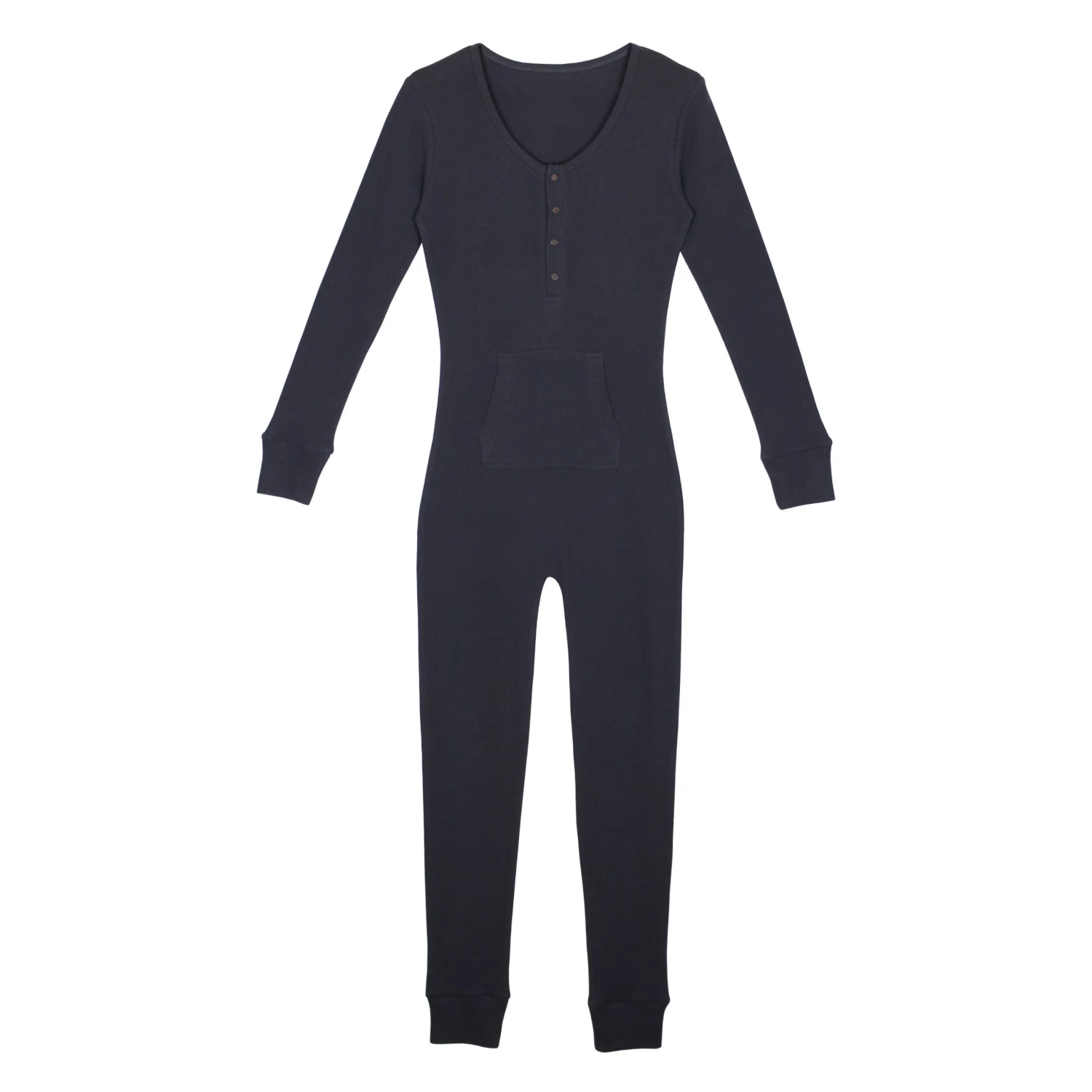Organic Women's Coal Thermal Onesie - Image 2