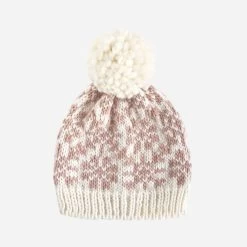 Snowfall Pom Knit Hat Blush