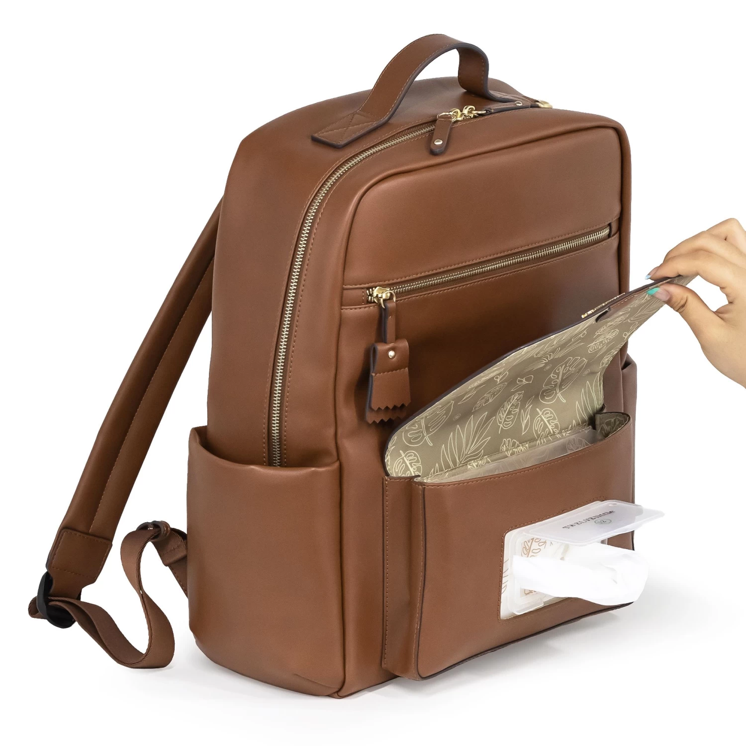 TwelveLittles Peek A Boo Diaper Bag - Toffee - Image 5