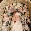 White Garden Floral Swaddle