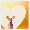 Metallic Framed Art - Baby Fawn Standing