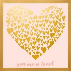 Metallic Framed Art - So Loved