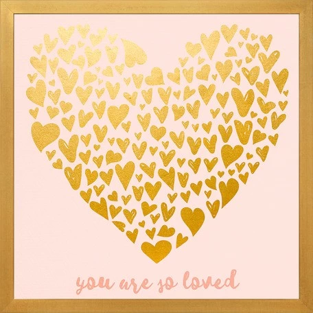 Metallic Framed Art - So Loved