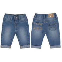 Mayoral Denim Pants With Adjustable Waistband