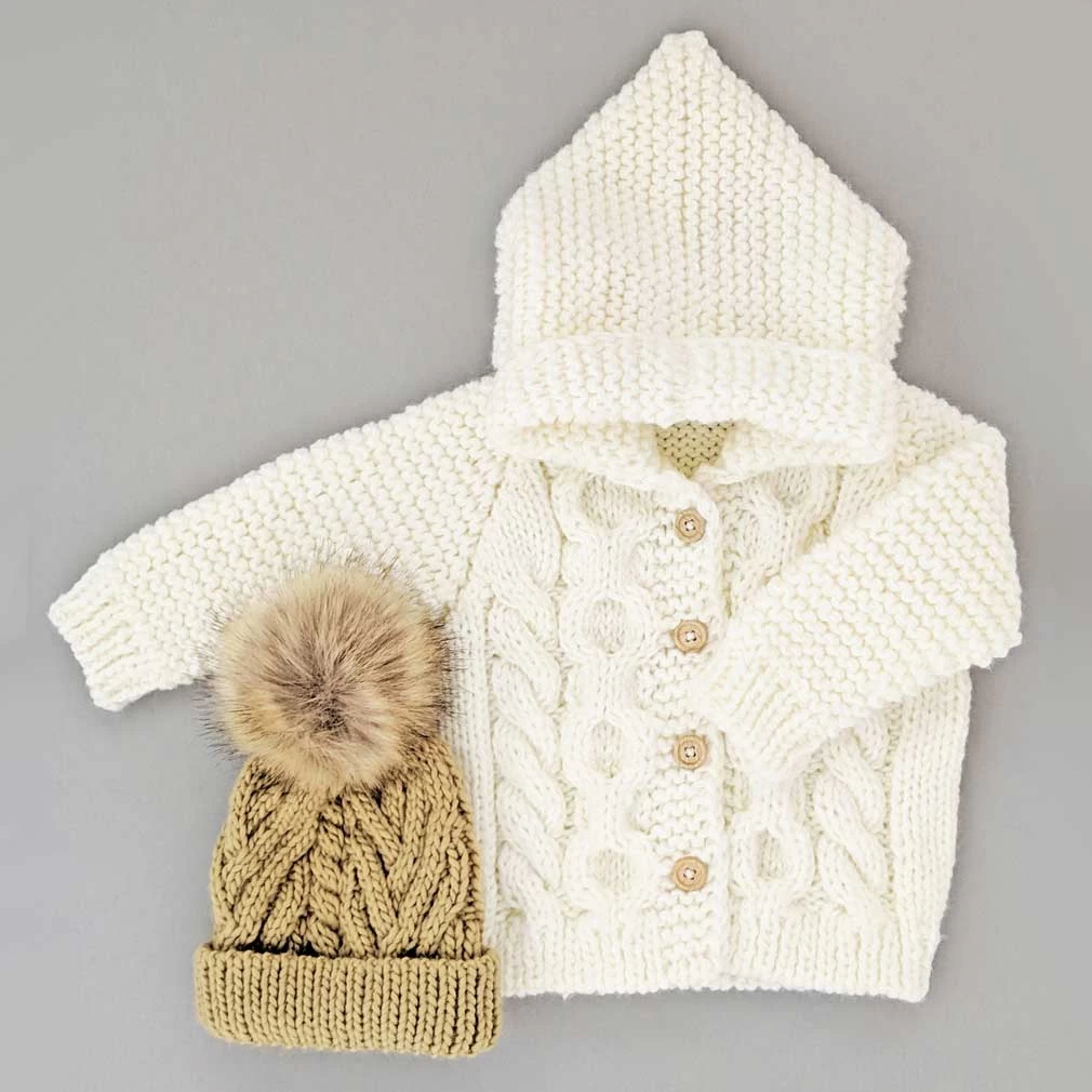 Hooded Sweater Coat - Ivory