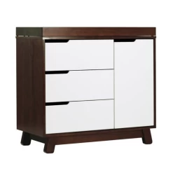 Babyletto Hudson 3-Drawer Changer Dresser - Espresso & White