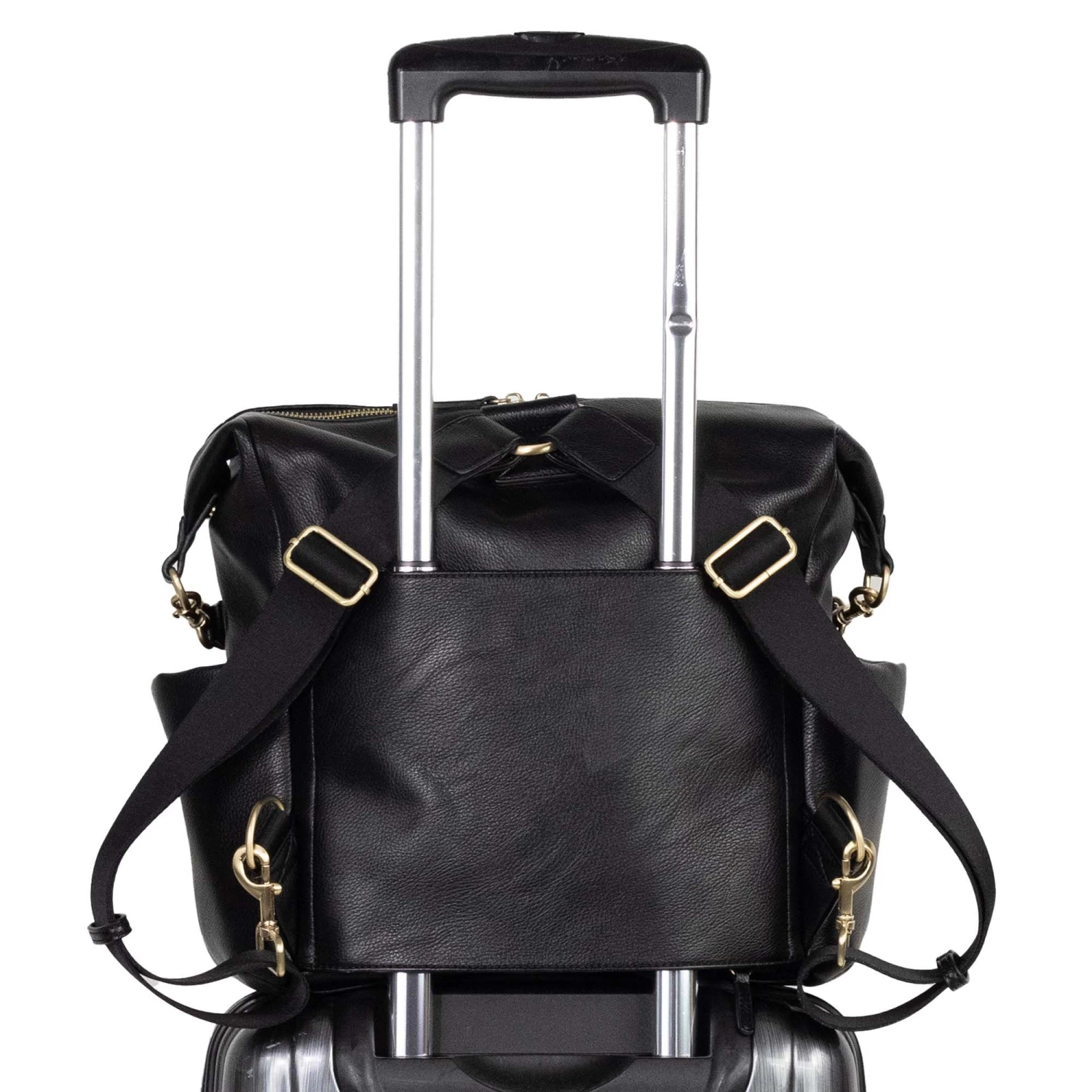 TwelveLittles Peek A Boo Convertible Hobo Diaper Bag - Black - Image 6