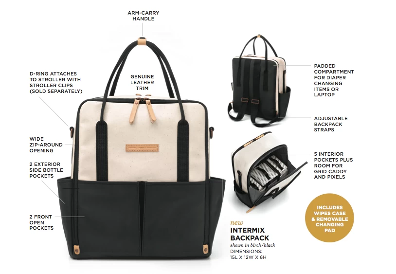 PPB Intermix Backpack - Black & Graphite - Image 5