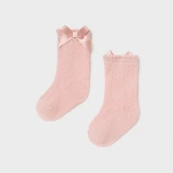 Mayoral Knit Bow Socks - Pink