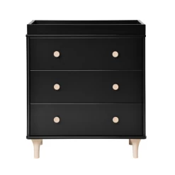Babyletto Lolly 3 Drawer Changing Dresser - Black & Washed Natural