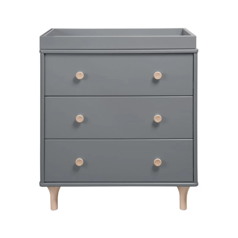 Babyletto Lolly 3 Drawer Changing Dresser - Grey & Washed Natural