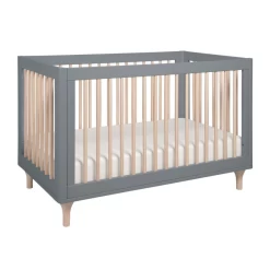 Babyletto Lolly 3 In 1 Crib - Grey & Washed Natural