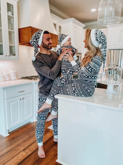 Organic Holiday Men's Jogger & Cap Set - Rudolph - Image 2