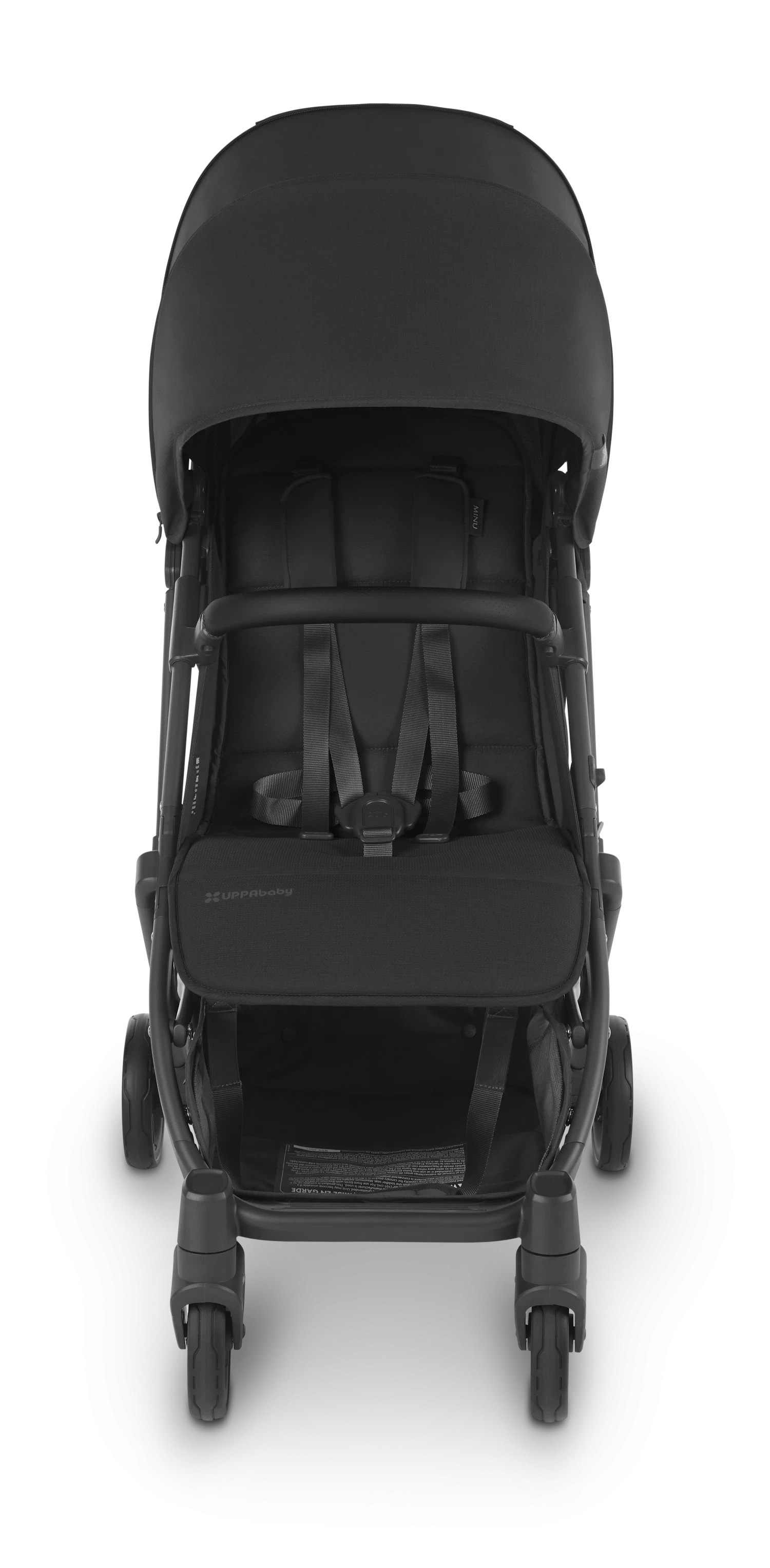 NEW! UPPAbaby MINU V2 Stroller - JAKE (charcoal, Carbon Frame, Black Leather) - Image 2