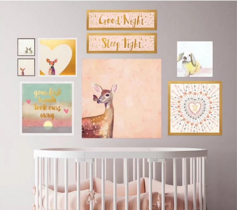 Metallic Framed Art - Baby Fawn Standing - Image 2