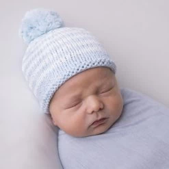Huggalugs Newborn Pom Pom Hat