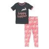 KicKee Pants Graphic Pajama Set - Strawberry Forest Rabbit