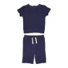 French Terry Shorts & Tee - Indigo