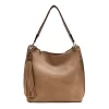 Amber Tassel Hobo Bag - Taupe