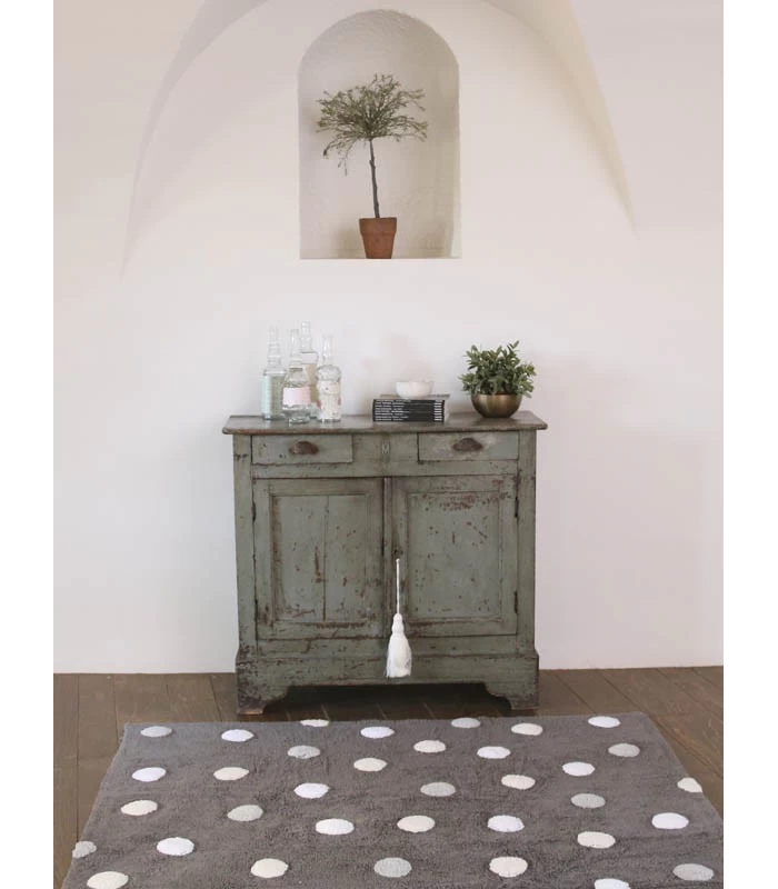 Lorena Canals Polka Dots Grey Rug - White - Image 2
